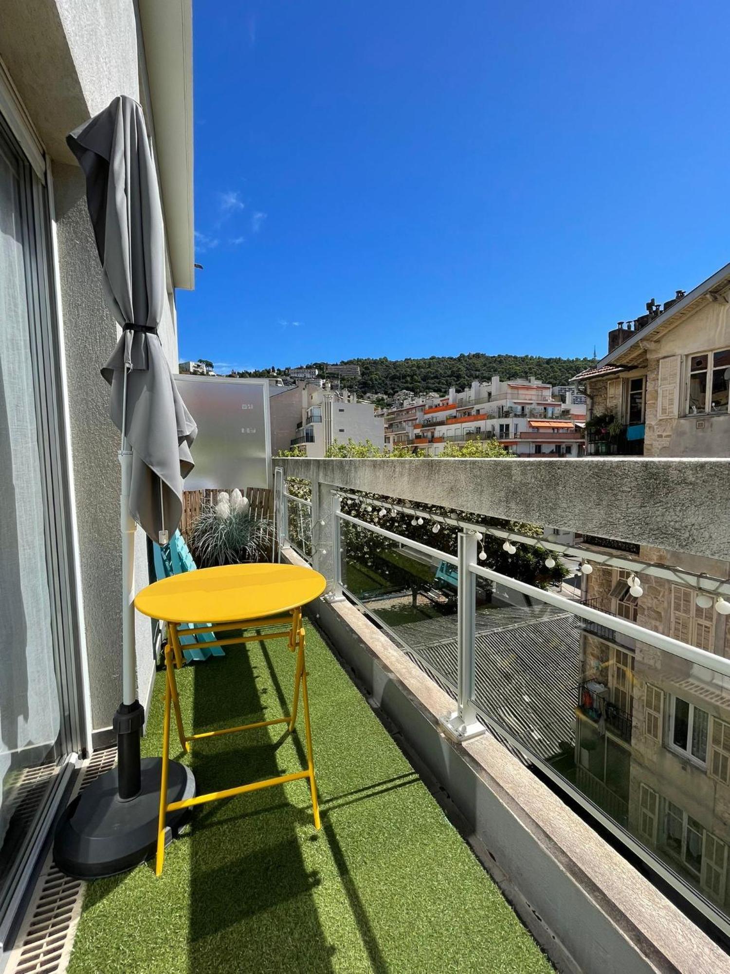 Charmant Studio Climatise Avec Terrasse Ensoleillee Nice Exterior foto